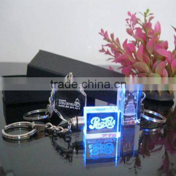 New Fashion Cooperate Gift K9 Crystal Glass Customized Key Chain