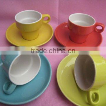 Porcelain coffee cup and saucer ( ceramic coffee/tea set )