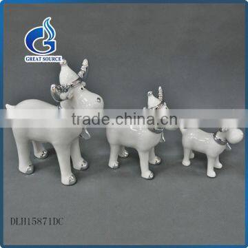 christmas decoration supplies ceramic standing reindeer