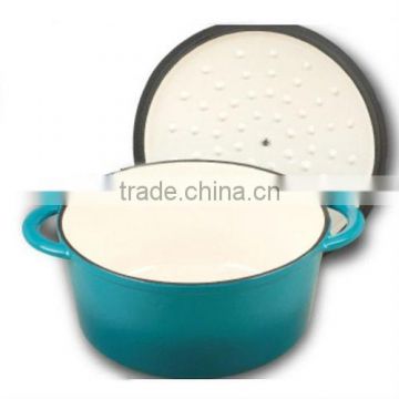 enamel coated cast iron casserole