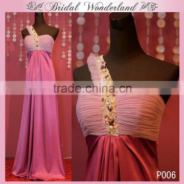 Beaded pink birthday party dress evening party dress