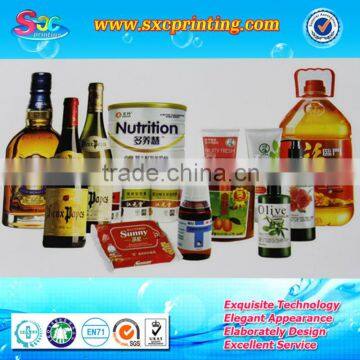 Factory Wholesale Soft Drink Bottle Label or Beverage Labels and Spirit Bottle Labels