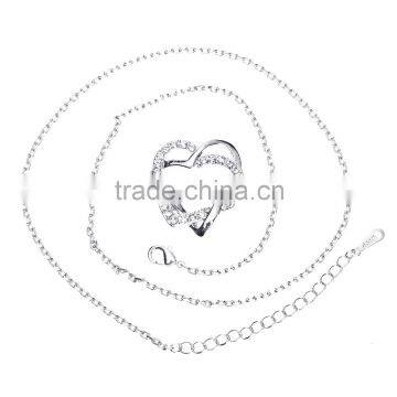 18k Women Fashion Gold Heart Necklace Designs Girls High Quality 2015 photo-6