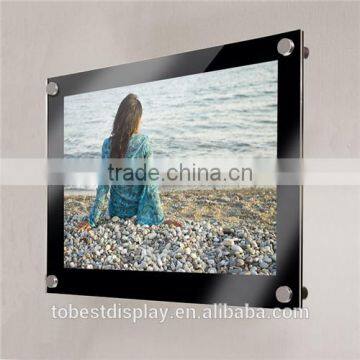 2016 new clear wholesale custom photo frames acrylic/acrylic hanging photo frame/hanging picture frame acrylic