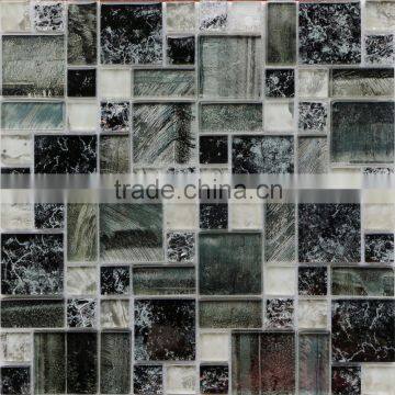 Ink Art Style Crystal Glass Mosaic Tile for Wall Decoration BDS-135