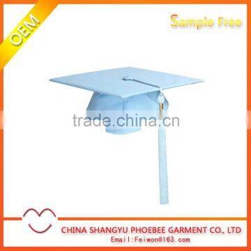 Wholesale cheap sky blue graduation cap with tassels