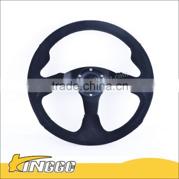 Hotsale Flat Suede Aluminum Sport Racing Car Steering Wheel