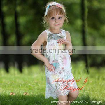 European Style Children Dress Chiffon Flower Sleeveless Beautiful Girl Summer Wear GD80723-12W