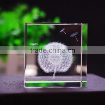 2016 clear blank crystal cubes or block for engraving wholesale