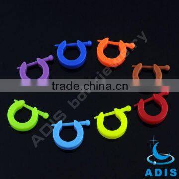 colorful wholesale non piercing acrylic light ear hoops