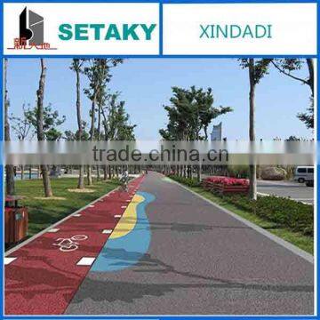 colorful permeable concrete for stadium/square/cycle track/bikeway