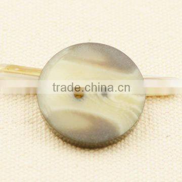 Semi Transparent Resin Hole Fancy Button With Black Round Shape