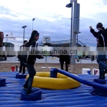 2015 Amusement commercial wipeout inflatable obstacle course game