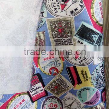 new style printed fabric pu backing in Hangzhou