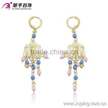 cheap drop earrings 14k gold plated fashion jewelry earrings for young women