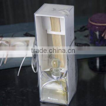 Plastic lid and paper card perfume box for gift