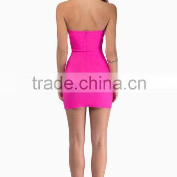2016 Designer-one-piece-party-dress off Shoulder Backless Pleated Evening Dress photo-3