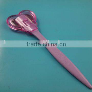 NMD-016 Plastic handle sharp blade eyebrow shaving razor with heart shape mirror