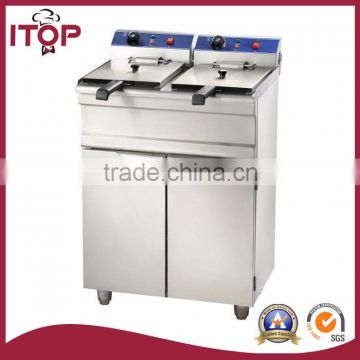 Standing electric fryer with cabinet for sale