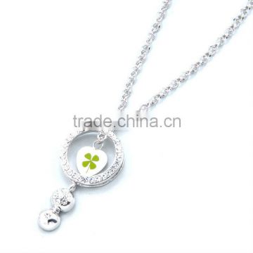 Four Leaf Clover crystal Pendant Necklace