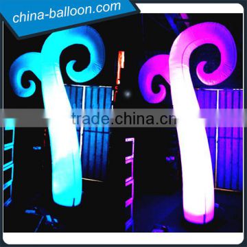 Color changing outdoor inflatable led light cone tree for party event decorations