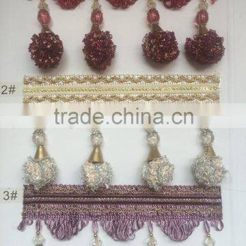 [YZLACE] Tassels Lace curtains Wholesale 10013