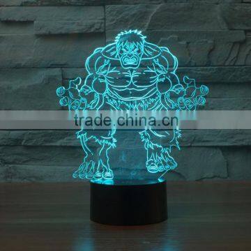 3D Optical Night Light Giant Green 7 RGB Light Colors 10 LEDs AA Battery or DC 5V Mixed Lot photo-6