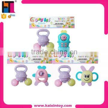 2015 newest product fancy hand bell plastic baby rattle