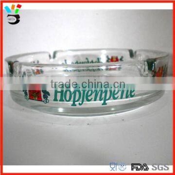 custom printed logo swiss souvenirs advertising glass ashtray