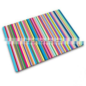 Rainbow color stripe kitchen cutting board set