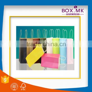 2016 Popular Top Fancy Shopping Stand Up Kraft Bag