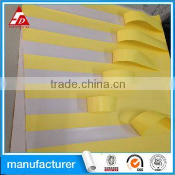 Cast Coated Sticker Paper Yellow Liner