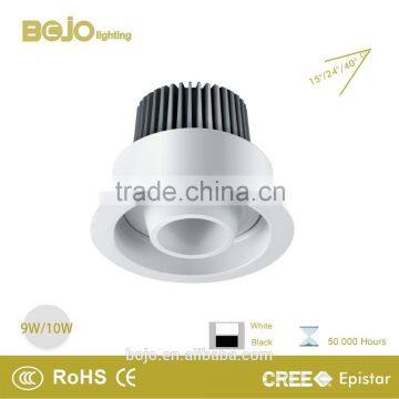 10W high lumens led downlight with pig mouth