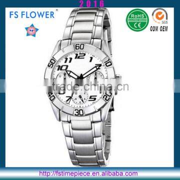 FS FLOWER - Fashion Japan Movt Quartz Watch Stainless Steel Bezel Caseback