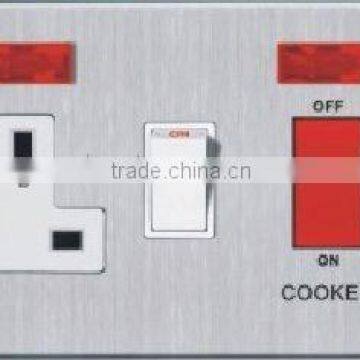 cooker unit stainless steel wall switch socket