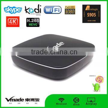 Best selling Factory wholesale Amlogic s905 MXpro II android 5.1 Android TV Box from China
