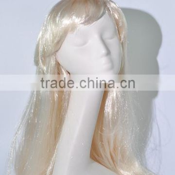 Halloween Long white straight wig synthetic costume wig N285