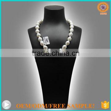 wholesale white drop shape semi precious stones necklaces