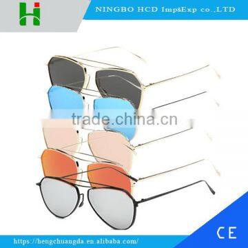 2016 fashionable UV400 polarized metal sunglass with custom logo