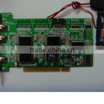 Linux DVR card 4 channel video,4channel audio,one PC support 4pcs card