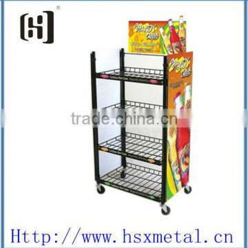 Free Standing Supermarket Metal Wine Tower Rack Stand HSX-3220 photo-2