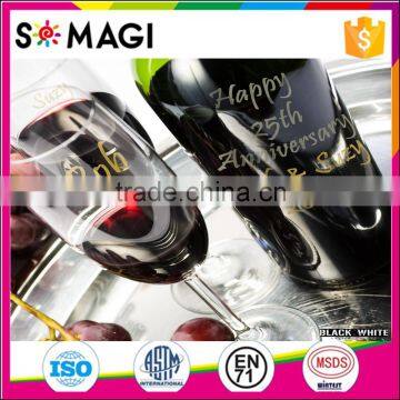 Hot Selling Erasable Metallic Pens 8pack For Dishwasher Safe Erasable Wedding Wine Charms