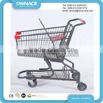 American style metal supermarket foldable shopping trolley