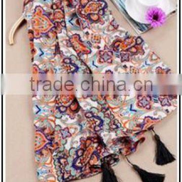 Vintage Chiffon Flower Scarf 140CM*130CM Ladies Scarfs