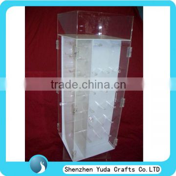 custom acrylic rotating hook display stand, perspex counter display with hooks