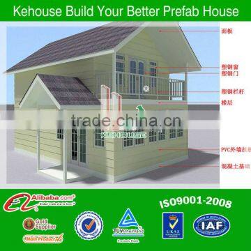 2013 two storey simple prefabricated precast villas