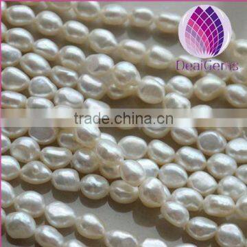 10-11mm Natural White Freshwater Pearls AAA Grade Baroque Pearls