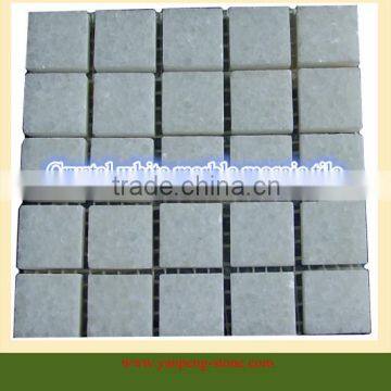 Crystal white marble mosaic tile