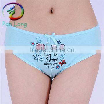Women Sexy Briefs Panties Thongs G-string Lingerie Printed Cotton Underwear