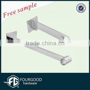 Shop fitting round tube slatwall bracket